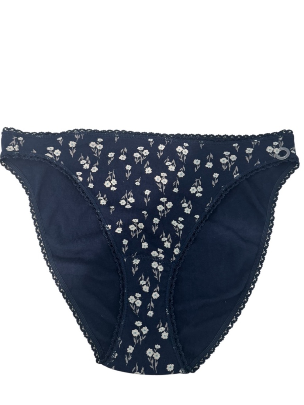 Charter Club Pretty Cotton Bikini Underwear, Nautical Navy Size L - NWOT